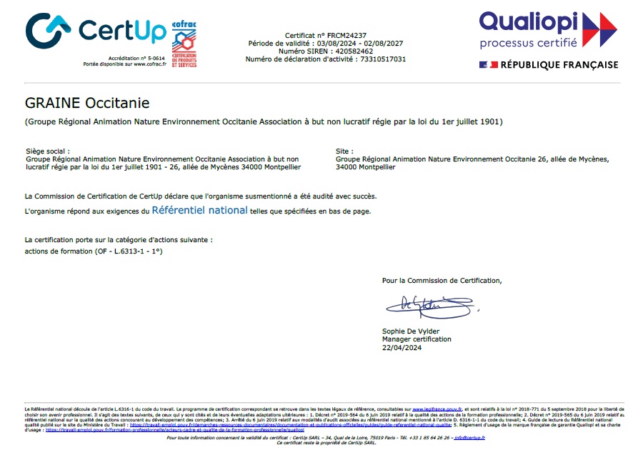 Certificat Qualiopi